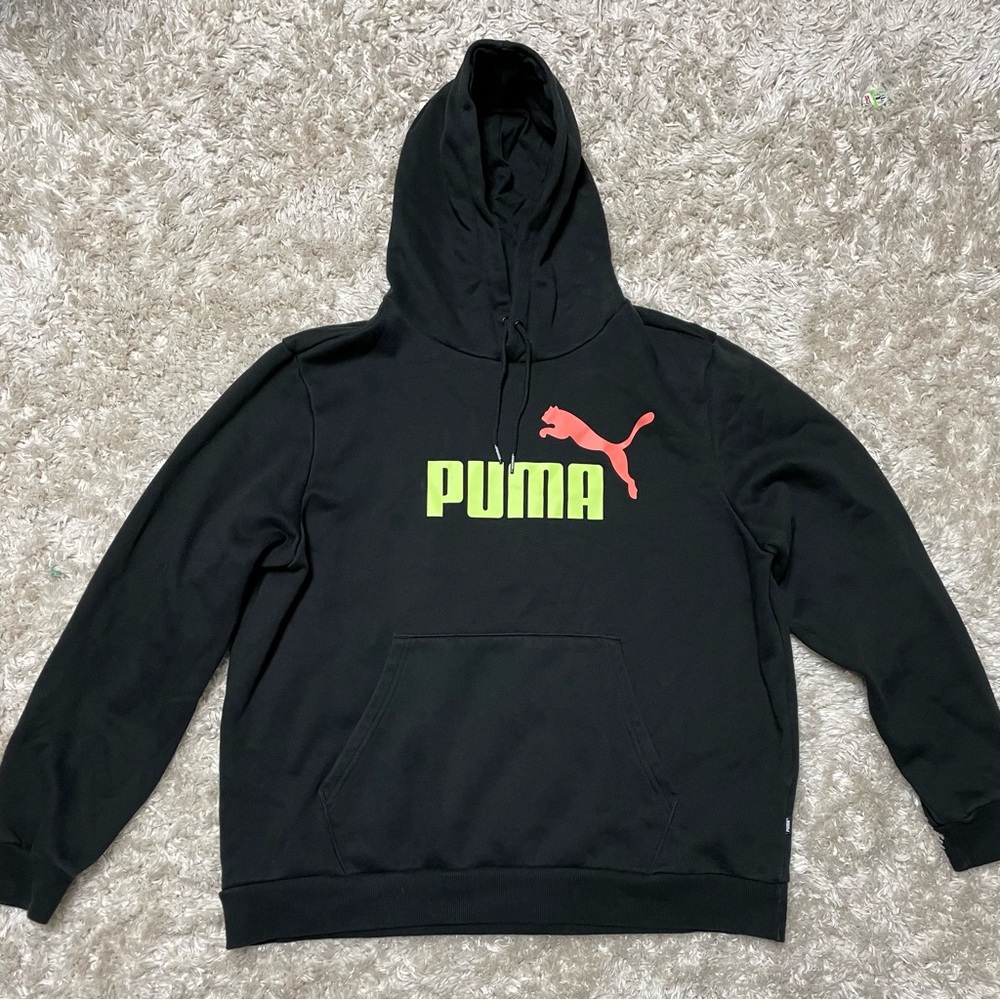 Black, Puma, and XL hoodie.